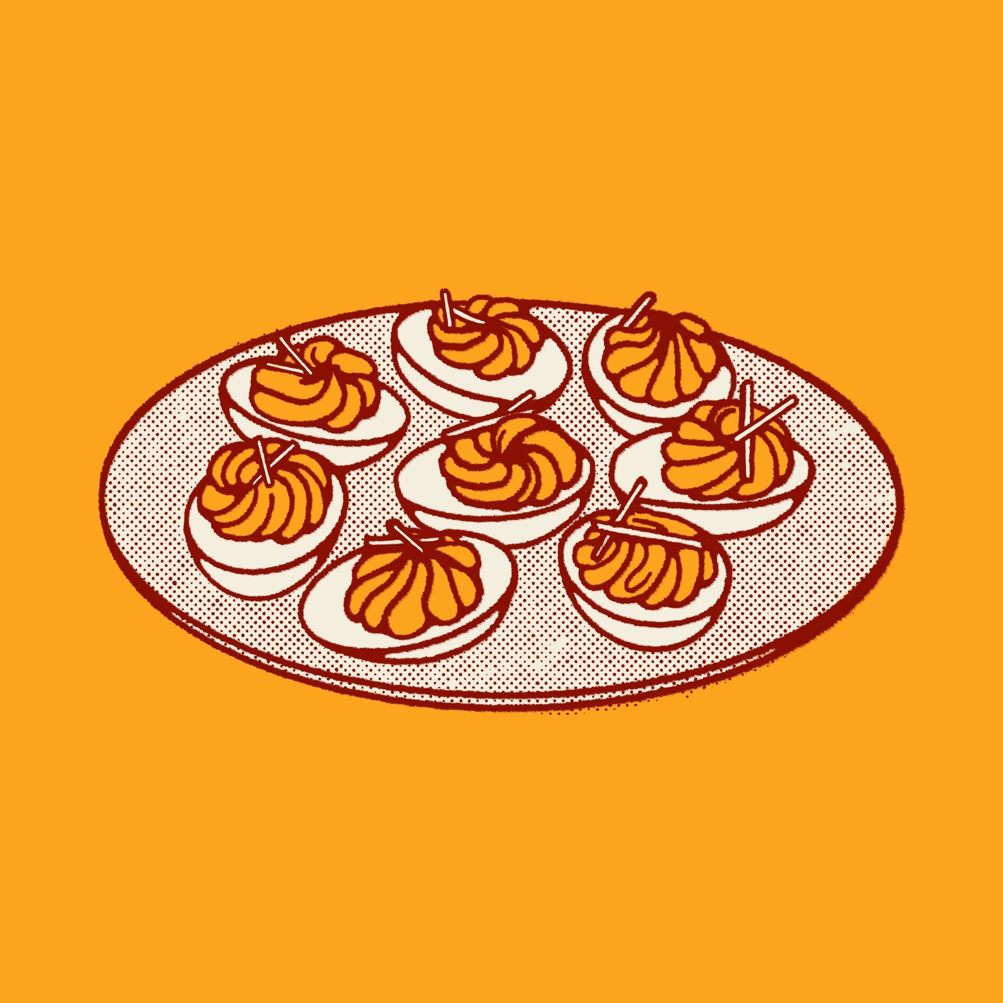 Spicy Phlippen Deviled Eggs