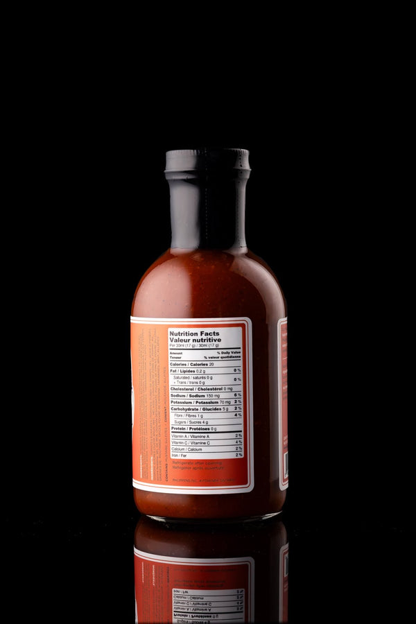 Phlippens hot sauce back of the bottle